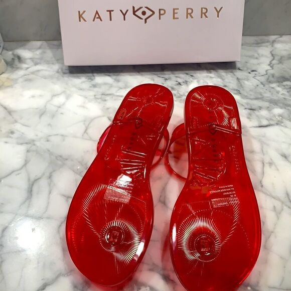 NIB 👄 KATY PERRY THE GELI JELLY LIPS SANDALS - Picture 3 of 8
